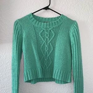 Green knit sweater